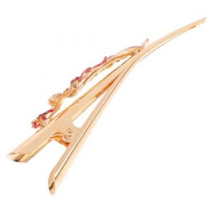 WRITWAA Épingle À Cheveux En Cristal Avec Strass Et Pierres Précieuses Pince À Cheveux Transparente Style Bec De Canard Pince À Frange Pour Femmes Décoration Rétro Accessoires Pour (Saieli, neuf)