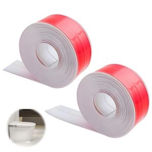 2 Tomes Joint Salle De Bain Blanc, 3.2M X 2.2cm Plinthe Souple Autoadh&eacute;sive, D&eacute;corative, Bande De Finition En PVC Joint Adhesif Anti-moisissure Pour Salle De Bain Toilettes Cuisine &Eacute;vier (Erfushangmao, neuf)