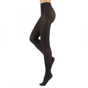 CALZITALY Collants en Laine, Bas Femme, Collants Hivernaux | Noir, Gris, Navy, Violet, Marron, Beige, Bordeaux, Vert | S, M, L, XL | 100 DEN | Made in Italy (M, Gris) (SCHINELLI, neuf)