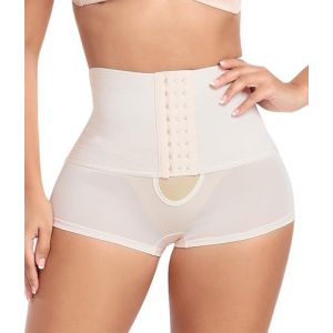 Ausing sous-V&ecirc;tement Gainant Femme Gaine Ventre Plat Shapewear String Respirable Invisible Sculptante Confortable Slip Push Up Culotte Taille Haute Blanc Cass&eacute; XL (QINSIKEJI, neuf)