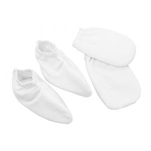 MUCKLILY 2 Paires Mitaines En Paraffine Éponge Pour Bain De Paraffine Mitaines Isolantes Pour Soins Chaleur Spa Blanc (Senike, neuf)