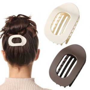 Pince à Cheveux Plate, Barettes Cheveux Femme, Pince à Cheveux Bec De Canard, Pince Plate Pour Cheveux, Pince Cheveux Femme Plate, Pinces à Cheveux Au Design Courbé, Pince Cheveux Forte Tenue (A+C) (sSaangiAO, neuf)