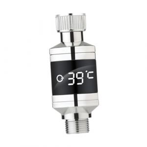 Sharplace Thermom&egrave;tre de Bain Num&eacute;rique LED, 5-85 &deg;C, Thermom&egrave;tre de Douche pour Robinet de Salle Bain, Affichage Num&eacute;rique de L'eau Douche Auto-G&eacute;n&eacute;rateur, pour B&eacute;b&eacute;s et Familles (RT Technology, neuf)