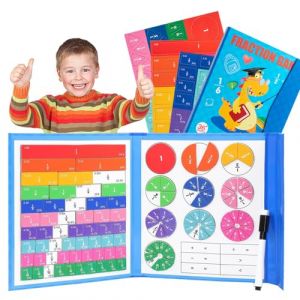 Jiahuade Jeu Magnétique de Fractions,Magnetic Fraction Educational Puzzle,Puzzle Fraction Magnétique,Aimant de Fraction,Carreaux de Fraction Magnétique,Jeux pour Apprendre Les Fractions (Jiahuade, neuf)
