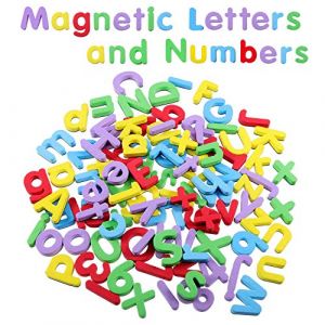 Lettres et Chiffres Magn&eacute;tiques, 108 Pi&egrave;ces Lettre Magnetique pour Frigo et Tableau Magn&eacute;tique, Alphabet Enfant pour Jeu Educatif, l&rsquo;Apprentissage Pr&eacute;scolaire et Le Comptage de l'orthographe (Deolven, neuf)