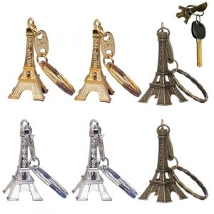 6 Pi&egrave;ces Porte-cl&eacute; Tour Eiffel Cadeaux Souvenir,Sac &Agrave; Main Pour Les Filles Porte-Cl&eacute;s R&eacute;tro Porte-Cl&eacute;s Paris Porte-Cl&eacute;s Tour Eiffel Porte-Cl&eacute;s,Mini Tour Eiffel Statue Petit Cadeau (Behaodian Store, neuf)