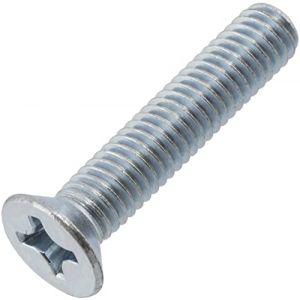 AERZETIX - C59696 - Lot de 50 vis à métaux M6x30 mm à tête fraisée PH3 - DIN 965 - en acier au carbone - dureté 4.8 - finition zingué - pour fixation vis tournevis assemblage (Tuning, neuf)