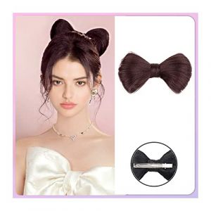 Postiche Chignon Pince à chignon synthétique en forme de nœud papillon dans le postiche Mode Chignon Coiffe Faux cheveux avec épingles à cheveux Accessoires for cheveux for femmes filles Postiche Chev (mengliouzhou, neuf)