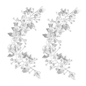 HAPINARY 2pi&egrave;ces D&eacute;coration De T&ecirc;te De Mari&eacute;e Vigne De Fleurs Accessoire De Coiffure Pour Mariage Vigne De Cheveux Accessoires De Coiffure Pour Mariage (Gan Gardner, neuf)