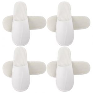 4 Paires Chausson Hotel Jetable, Pantoufle Maison Femmes et Homme, Pantoufles d'Hôtel Jetables à Bout Fermé, Confortables Doux Antidérapants pour Hôtels et Spa, Maison, Voyage (LIN  YAMEIZI UK SHOP, neuf)