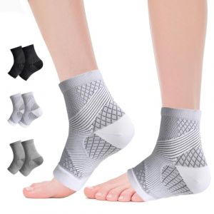 NuCamper Compression Chevillère, Attelle Cheville, Chevillere de Maintien Sport, Homme Femme, Chaussettes pour Fasciite Plantaire, Entorse, Arthrite, Tendon d'Achille, Douleurs Articulaires, Course (SKYEYEU, neuf)