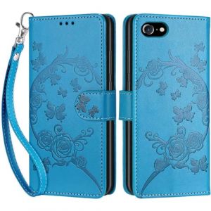 Coque pour iPhone SE 2020 / 2022, Coque iPhone 7 / iPhone 8, Etui Protection Housse Premium Cuir de Portefeuille en Fermeture Magn&eacute;tique Flip Case pour iPhone SE 2020 / SE 2022 / 7 / 8 Coque (Bleu) (DIKAS, neuf)