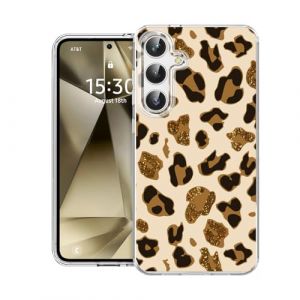 DiyGody Coque &Eacute;l&eacute;gante Compatible avec Samsung Galaxy S25 6,2 Pouces, Housse en Silicone Souple TPU Ultra Fine avec Imprim&eacute; L&eacute;opard pour Femmes, &Eacute;tui de Protection Antichoc Anti-Rayures Antid&eacute;rapant (DiyGodyEU, neuf)