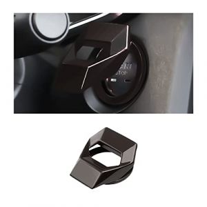 Adunsiaoto Couvercle De Protection DÉmarrage De Voiture, Voiture de Démarrage du Moteur D'arrêt Bouton Coque, Engine de Démarrage Bouton-poussoir, Couvercle de Bouton D'arrêt du Moteur(Noir Gunmeta) (dunsiaoto, neuf)