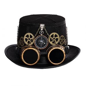 COSDREAMER Chapeau Haut de Forme Steampunk, Style Gothique, Victorien (Masen.EU-Shop, neuf)