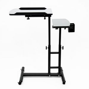 Tatouage WorkStation - Établi de tatouage - Portable - 57,5 à 90 cm - Hauteur réglable - Grand repose-bras - Table d'appoint avec roulettes - Accessoire de tatouage pour salon de studio (XUAYAOLJ, neuf)