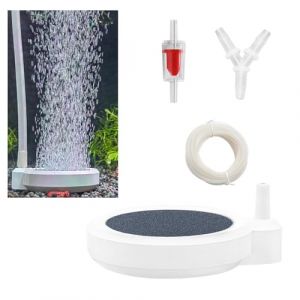 MIPIACE Bulleur pour Aquarium Diffuseur Air Aquarium avec Clapet Anti-Retour,Raccords en Forme de Y, Tuyau d'air de 2 m pour Ventilation &agrave; Oxyg&egrave;ne Dissous des Accessoires d'aquarium (50 mm) (XUR-EU, neuf)