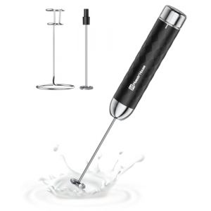 Maestri House Mousseur à lait, fouet électrique à vitesse variable, mixeur rechargeable avec fouet et support en acier inoxydable, mixeur pour matcha, latte et cappuccino (Maestri House FR, neuf)
