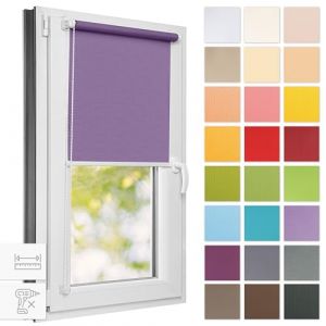 Estika Store Enrouleur sans percage - Amethyste Pastel - 95 x 150 cm - Bloque 50-60% de la Lumière, Stores intérieurs pour Porte ou Fenetre (Estika, neuf)