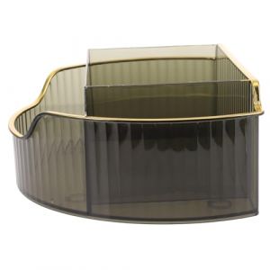 COLLBATH Organisateur Cosm&eacute;tique Rotatif Anti-poussi&egrave;re Transparent Vert Bo&icirc;te Rangement Maquillage Compacte Grand Volume pour Cosm&eacute;tiques et Pinceaux Design Pratique pour Coiffeuse et (JianLui, neuf)