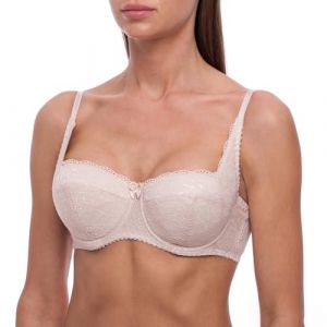 frugue Soutien Gorge Bandeau Galbant Push Up Femme Couleur Chair FR 110C (frugue, neuf)