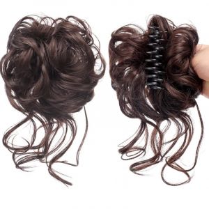 Chignon de Cheveux Cheveux synthétiques chignon désordonné chignon bouclé griffe pince chignon bandeau perruque queue de cheval extensions de cheveux femmes perruque chignon Chignon(SW207-08) (lishengyu, neuf)