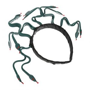 FRCOLOR Serrage-t&ecirc;te Serpent Taille Unique Plastique Vert Fonc&eacute; Cosplay Femme Adulte F&ecirc;te &agrave; Th&egrave;me Accessoire D&eacute;coratif (Laners, neuf)