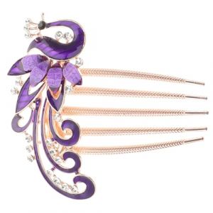 Mikikit Peigne &agrave; Cheveux D&eacute;licat Accessoire Mariage pour Femme Peigne Lat&eacute;ral et S&eacute;curis&eacute; D&eacute;coration Romantique pour Coiffure de Mari&eacute;e (Famidago, neuf)