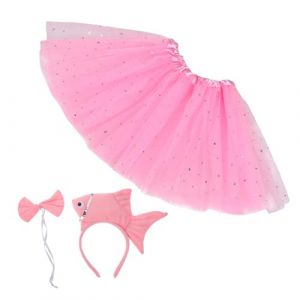 Ipetboom Costume De Poisson Pour Garçon Fille Avec Bandeau Et Jupe Décorations Thème Animal Marin Déguisement Pour Fêtes Et Jeux De Rôle (hikarish, neuf)