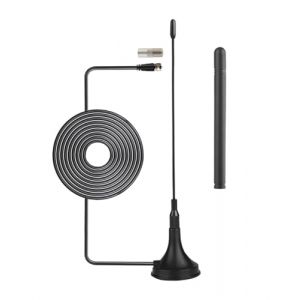 Vecys DVB-T HD Antenne TV Intérieur 5 dBi VHF UHF Mini Antenne TV avec Base Magnétique Antenne TV Intérieure Amplifiée 50 Miles RG174 Câble Coaxial de 3m/9.84ft pour Appareils DVD DVB-T (Vecys, neuf)