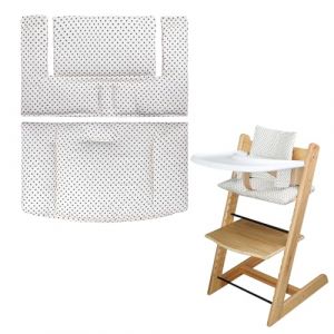 Coussin de Chaise Haute, Doux et Confortable Housse de siège bébé avec des Graphiques Mignons, pour Tripp Trapp Le Coussin bébé Rend bébé Assis Plus sûr et Plus Confortable(Beige Little Star) (Tengest, neuf)