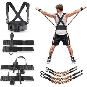 Bandes de résistance à la boxe, équipement d'entraînement de boxe avec poignets et sangles de cheville, kit d'entraînement complet pour la boxe, le MMA, les arts martiaux (SunSign, neuf)
