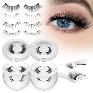Higu clace Faux Cils Magnetique,Cils magnétiques, cils magnétiques sans eye-liner, cils magnétiques aspect naturel, cils magnétiques avec applicateur, cils magnétiques sans colle(SET-4B) (Higu clace FR, neuf)