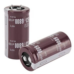Condensateur, électrolytique 6800uF 63V Condensateur 2pcs 63V 6800uF Condensateur électrolytique 105 Bypass Filtrage Réglage de L'énergie du Circuit (Moonyeu, neuf)