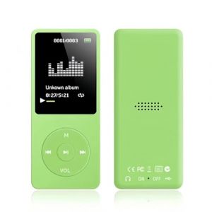 Lecteur MP3 MP4 pour Enfants, Lecteur de Musique MP3 avec &eacute;cran HD 1,8 Pouces, Radio FM, &eacute;couteurs, Lecteur Audio HiFi Portable avec Enregistreur Vocal, Visionneuse de Photos (Vert) (Licavuy, neuf)