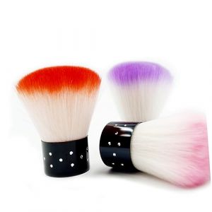 BELLIFFY Lot De 2 Pinceaux &agrave; Poussi&egrave;re Et Brosse &agrave; Cheveux, Manche Court, Poils Doux, Portable, Pour Manucure Professionnelle Et Nail Art, Usage Quotidien Et D&eacute;placement, Couleurs Al&eacute;atoires (Hunation, neuf)