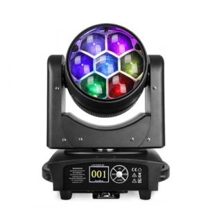 BETOPPER Lyre Led DMX Moving Head Lampe RGBW DJ Projecteurs Lumiere à Tête Rotative avec Effet Beam/Wash/Zoom/Bee Eye Jeux de Lumière pour Clubs,Fête,Disco 1P (BETOPPER Direct, neuf)