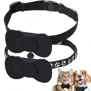 Dechoga Traceur de Chat, Collier GPS Chat Tracker - Localisation en Direct pour Territoire & Activité - Compatible Apple Find sans Abonnement - Collier Seresto Chat et GPS Chat + 1 Collier Cloche (Nofaner, neuf)