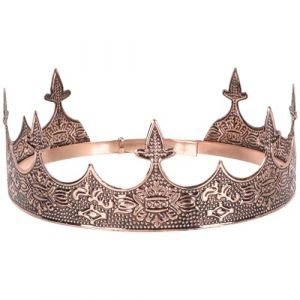 Toyvian Couronne Vintage Homme En Alliage De Cuivre Ancien, Accessoire Coiffure Roi Prince, D&eacute;cor De Performance Pour Costume Cosplay Et F&ecirc;te Royale, Taille Unique (Ronymar, neuf)
