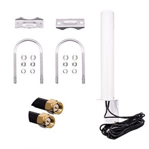 URCIANOW Antenne 4G LTE Exterieur Omnidirectionnel Connecteur SMA Mimo Omnidirectionnel 5M 14dBi 600-2700MHz 3G/4G LTE Antenne SMA Compatible pour Routeurs T&eacute;l&eacute;phone &agrave; Domicile sans Fil Hotspot Mobile (urcianow, neuf)