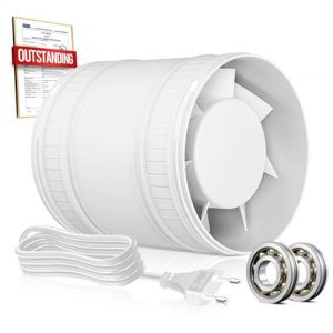 BUMSOU Extracteur d'air 100mm, Ventilateur de Conduit Compact avec Protection Contre la Surchauffe, 15W 130m³/h Aérateur Extracteur Silencieux, VMC Salle de Bain Cave Garage Tente Garantie 5 ANS (YuMiStore, neuf)