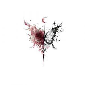 Tatouage Ephemere Tatouages Temporaires Pi&egrave;ce De Style Chinois, Motif Papillon, Rose, Lune, Imperm&eacute;able, Longue Dur&eacute;e, Pour Femme, Petite Image, Grande Image, Autocollant, Faux Tatouage (ZhouKouShiXinRuiJianSheGongChengYouXianGongSi, neuf)