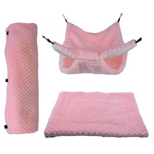 Rukjmqi Hamac &agrave; Hamster,Tunnel Nichoir Douillet en Peluche | Lit pour Petits Animaux - pour Souris Volante, Furet, Rongeur, Dodo, Repos, Cachette, Jeu, Escalade, Hiver (ruixid, neuf)