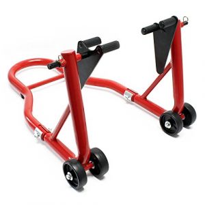 Wiltec Bloque roue de moto pour pneu avant – capacité 450 kg – en Acier – pour Ø 210-285 mm – Largeur 60-160 mm – Béquille Support repose-moto lève-moto de Montage Atelier Stockage (Wiltec Wildanger Technik GmbH, neuf)