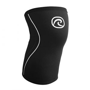 Rehband Bandage de genou 5 mm pour soutenir les genoux - Stabilise les articulations et les muscles - Id&eacute;al pour le sport la musculation, Couleur:Noir, Taille:XS (Rehband, neuf)