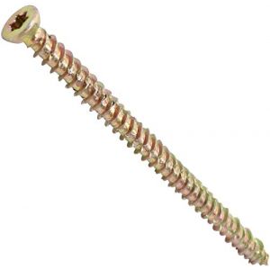 AERZETIX - C44667 - Lot de 20 Vis pour béton Ø7.5x112mm à empreint étoile T30 - montage directe sans cheville - à tête fraisée - en acier zingué - ancrage fixation bâtiment charpente bois (Tuning, neuf)