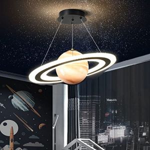 HSLJ1 Acrylique Planète Pendentif Lumière Enfants Chambre Espace Étoile Plafond Lustre Astronaute Led Lampe Suspendue Décor À La Maison Intérieur Fantaisie Luminaire Garçon Lampes Fille Lumières (CONERY FR Factory Lighting, neuf)