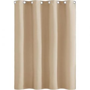 Rideau Occultant Salon, 60 x 140 cm Couleur Pure Anti UV Rideaux Opaques Chambre Lisse Design Moderne à Oeillets Lavable pour Salon Coucher, Couleur Crème (LvLiangPengYuDianZiShangWuYouXianGongSi, neuf)