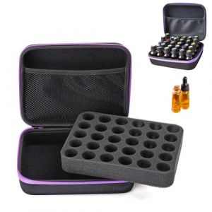 Vueinrg Boite Huile Essentielle 30 Trous Imperm&eacute;Able Boite Rangement Huiles Essentielles Violet Aromath&eacute;Rapie Bo&icirc;Te de Stockage pour Le Stockage &agrave; La Maison et Les Voyages (YIDEGUANG, neuf)