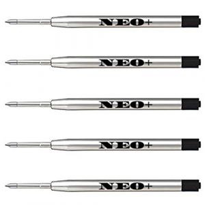 Recharges de stylo à bille de qualité, bon marché mais durables, pointe moyenne. Compatible avec le stylo à bille Parker aussi. Recharge de style G2 fabriquée en Allemagne (5 x ENCRE NOIRE) (ONLINE UK SELLER LTD, neuf)